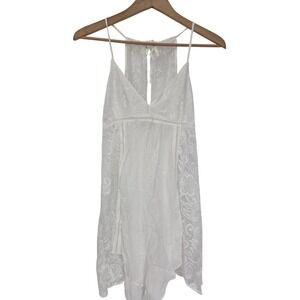 Linea Donatella Chemise Lace Racerback Women M Off White‎ NWT